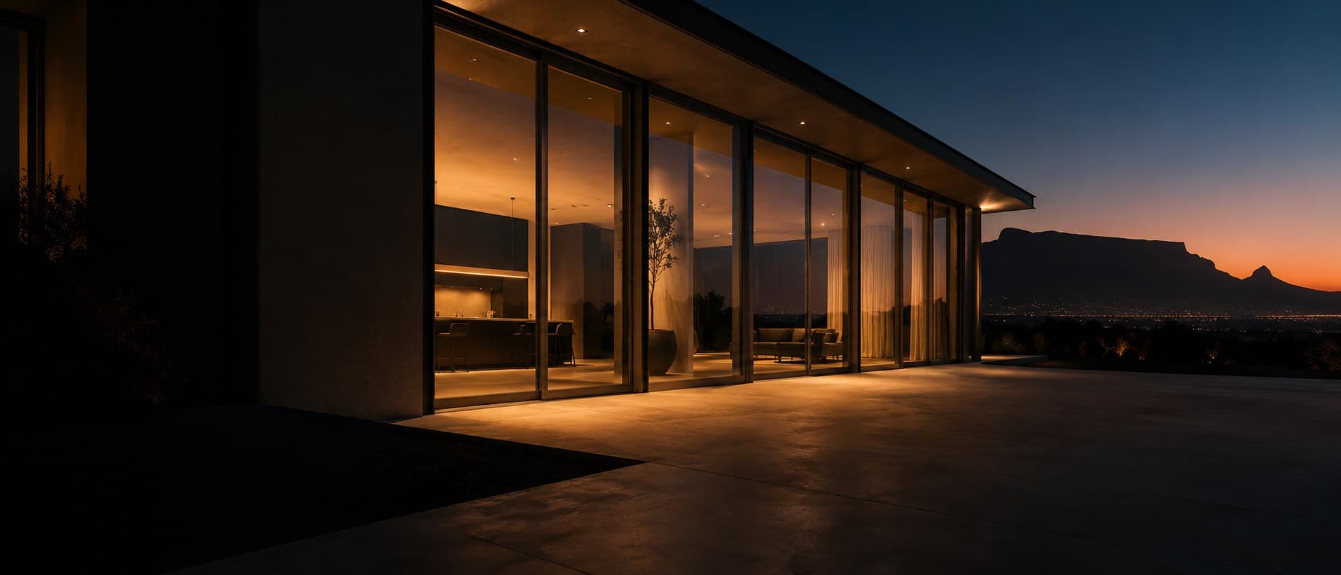 Modern aluminium and glass facade